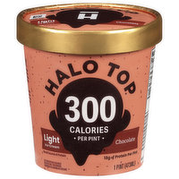Halo Top Ice Cream, Light, Chocolate, 1 Pint