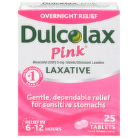 Dulcolax Laxative, 5 mg, Overnight Relief, Tablets, 25 Each