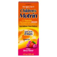 Children's Motrin Pain Reliever/Fever Reducer, Original, Berry Flavor, 4 Ounce