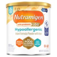 Nutramigen Infant Formula with Iron, Powder, Hypoallergenic, 0-12 Months, 12.6 Ounce