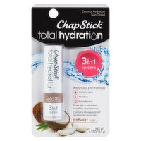 ChapStick Total Hydration Coconut Hydration Non-Tinted 3 in 1 Lip Care, 0.12 oz, 0.12 Ounce