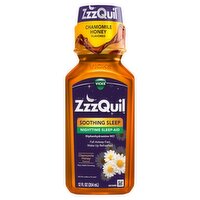 ZzzQuil Liquid Sleep Aid, Soothing Sleep, Diphenhydramine 50mg HCl, Chamomile Honey Flavored, Night, 1 Each