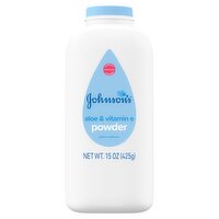 Johnson's Aloe & Vitamin E Powder, 15 oz, 15 Ounce