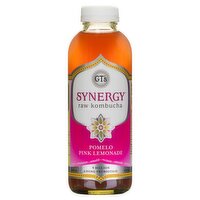 GT's Synergy Pomelo Pink Lemonade Raw Kombucha, 16 fl oz, 16 Fluid ounce