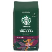 Starbucks Single-Origin Sumatra Dark Roast Ground Coffee, 12 oz, 12 Ounce