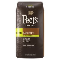 Peet's Coffee House Blend Decaf Dark Roast Ground Coffee, 10.5 oz, 10.5 Ounce