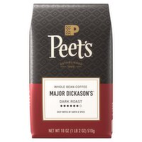 Peet's Major Dickason's Dark Roast Whole Bean Coffee, 18 oz, 18 Ounce