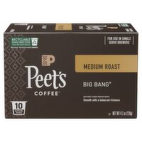 Peet's Coffee Medium Roast Big Bang Coffee Pods, 10 count, 4.2 oz, 10 Each