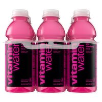 Glacéau Vitaminwater Kiwi Strawberry Focus Nutrient Enhanced Water Beverage, 6 count, 16.9 fl oz, 6 Each