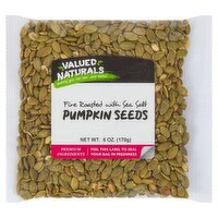 Valued Naturals Fire Roasted with Sea Salt Pumpkin Seeds, 6 oz, 8 Ounce
