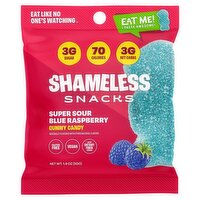 Shameless Snacks Super Sour Blue Raspberry Gummy Candy, 1.8 oz, 1 Each
