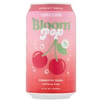 Bloom Shirley Temple Pop Prebiotic Soda, 12 fl oz, 1 Each