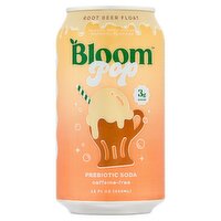 Bloom Pop Root Beer Float Prebiotic Soda, 12 fl oz, 1 Each