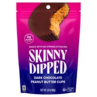 SkinnyDipped Dark Chocolate Peanut Butter Cups, 3.17 oz, 3.17 Ounce