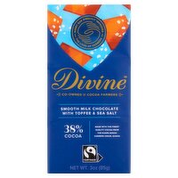 Divine Smooth Milk Chocolate with Toffee & Sea Salt, 3 oz, 1 Each