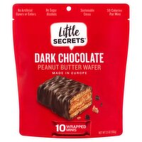 Little Secrets Dark Chocolate Peanut Butter Wafer, 10 count, 3.5 oz, 1 Each