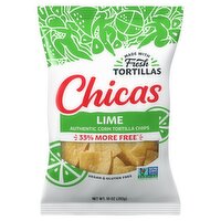 Chicas Lime Authentic Corn Tortilla Chips, 10 oz, 1 Each