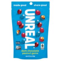 Unreal Dark Chocolate Peanut Gems, 5.0 oz, 5 Ounce