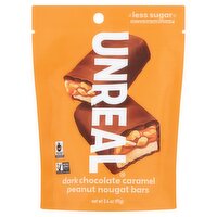 Unreal Dark Chocolate Caramel Peanut Nougat Bar, 3.4 oz, 3.4 Ounce