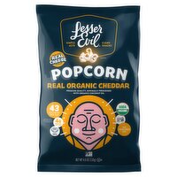 Lesser Evil Real Organic Cheddar Popcorn, 4.6 oz, 1 Each