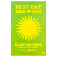 Best Day Brewing Electro-Lime Non-Alcoholic Brew, 6 count, 12 fl oz, 1 Each
