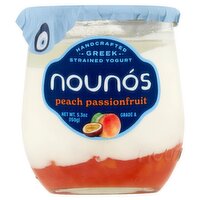 Nounós Peach Passionfruit Handcrafted Greek Strained Yogurt, 5.3 oz, 5.3 Ounce