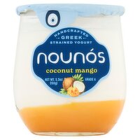 Nounós Coconut Mango Handcrafted Greek Strained Yogurt, 5.3 oz, 5.3 Ounce