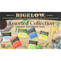 Bigelow Black and Green Teas, Assorted Collection, Tea Bags, 18 Each