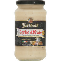 Botticelli Pasta Sauce, White, Premium, Garlic Alfredo, 14.5 Ounce