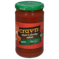 Crav'n Flavor Salsa, Thick & Chunky, Mild, 24 Ounce