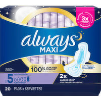 Always Pads, Extra Heavy Overnight, Flexi-Wings, Size 5, 20 Each