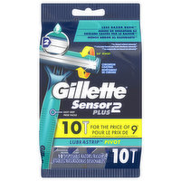 Gillette Razors, Disposable, Pivot, Lubrastrip, 10 Each