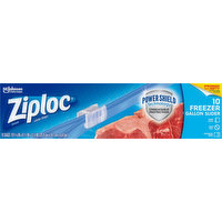 Ziploc Slider Bags, Freezer, Gallon, 10 Each