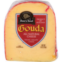 Boar's Head Cheese, All Natural, Gouda, 8 Ounce