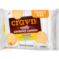 Crav'n Flavor Golden With Vanilla Creme Vanilla Sandwich Cookies, 19.1 Ounce