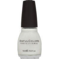 SinfulColors Nail Enamel, Snow Me White 101, 0.5 Ounce