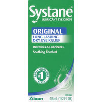 Systane Eye Drops, Lubricant, Long Lasting, 0.5 Ounce