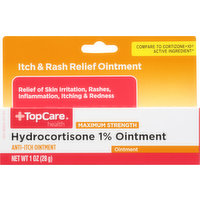 TopCare Ointment, Hydrocortisone 1%, Maximum Strength, 1 Ounce