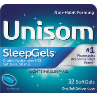 Unisom Nighttime Sleep-Aid, 50 mg, SoftGels, 32 Each