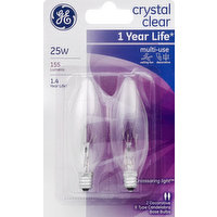 GE Light Bulbs, Crystal Clear, 25 Watts, 1 Each