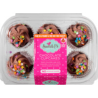 Sweet P's Bake Shop Cupcakes, Chocolate, 6 Each