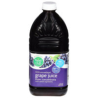 Food Club Juice, Grape, 100% Unsweetened, 64 Fluid ounce