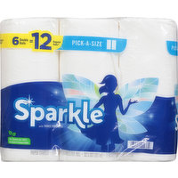 Sparkle Paper Towels, Pick-A-Size, Double Rolls, 6 Each