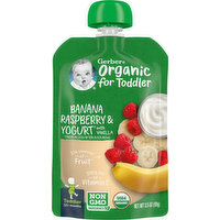 Gerber Banana, Raspberry & Yogurt with Vanilla, 3.5 Ounce