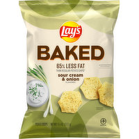 Lay's Potato Chips, Sour Cream & Onion Flavored, Baked, 6.25 Ounce