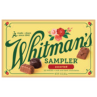 Whitman's Milk and Dark Chocolates, Assorted, 22 Each