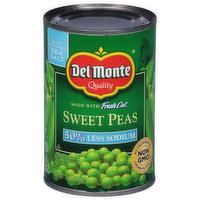 Del Monte Sweet Peas, 50% Less Sodium, 15 Ounce