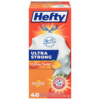 Hefty Tall Kitchen Bags, Drawstring, Citrus Twist, 13 Gallon, 40 Each