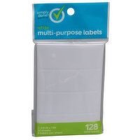 Simply Done Multi-Purpose Labels, White, 1 Each