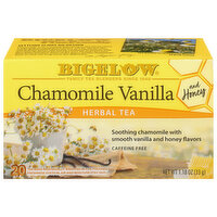 Bigelow Herbal Tea, Caffeine Free, Chamomile Vanilla and Honey, Tea Bags, 20 Each